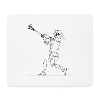 Lacrosse Player Sketch - Mouse Pad (horizontal) - white - Front