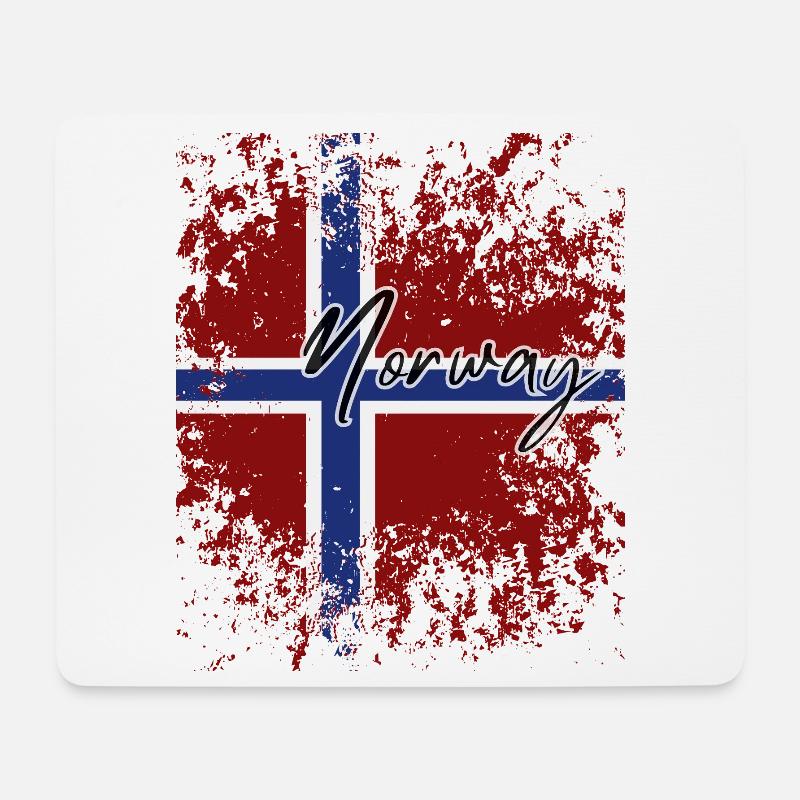 Norwegian Pride, ich liebe Norwegen - Mousepad (Querformat) - Weiß