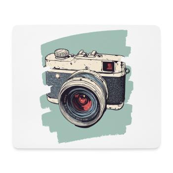 Appareil photo Appareil photo Photographe Femme Photographe - Tapis de souris (format paysage) - blanc - Devant