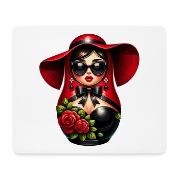 Fille russe ! Matriochka Russe pour Russes - Tapis de souris (format paysage) - blanc - Devant