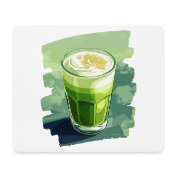Matcha Latte Liebhaber Grüntee - Mousepad (Querformat) - Weiß - Vorne
