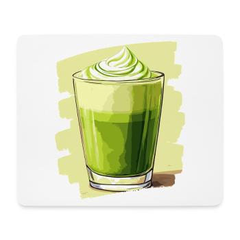 Matcha Latte Liebhaber Grüntee - Mousepad (Querformat) - Weiß - Vorne