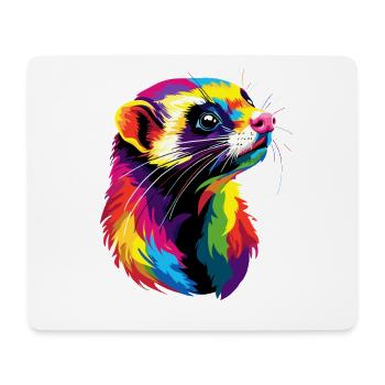 Furet Furet Putois Martre Belette Mignon Furet - Tapis de souris (format paysage) - blanc - Devant