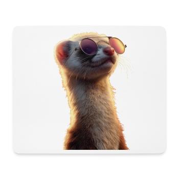 Furet Furet Putois Martre Belette Mignon Furet - Tapis de souris (format paysage) - blanc - Devant