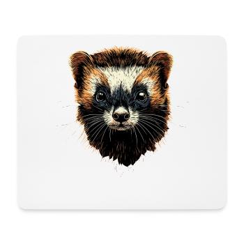 Furet Furet Putois Martre Belette Mignon Furet - Tapis de souris (format paysage) - blanc - Devant