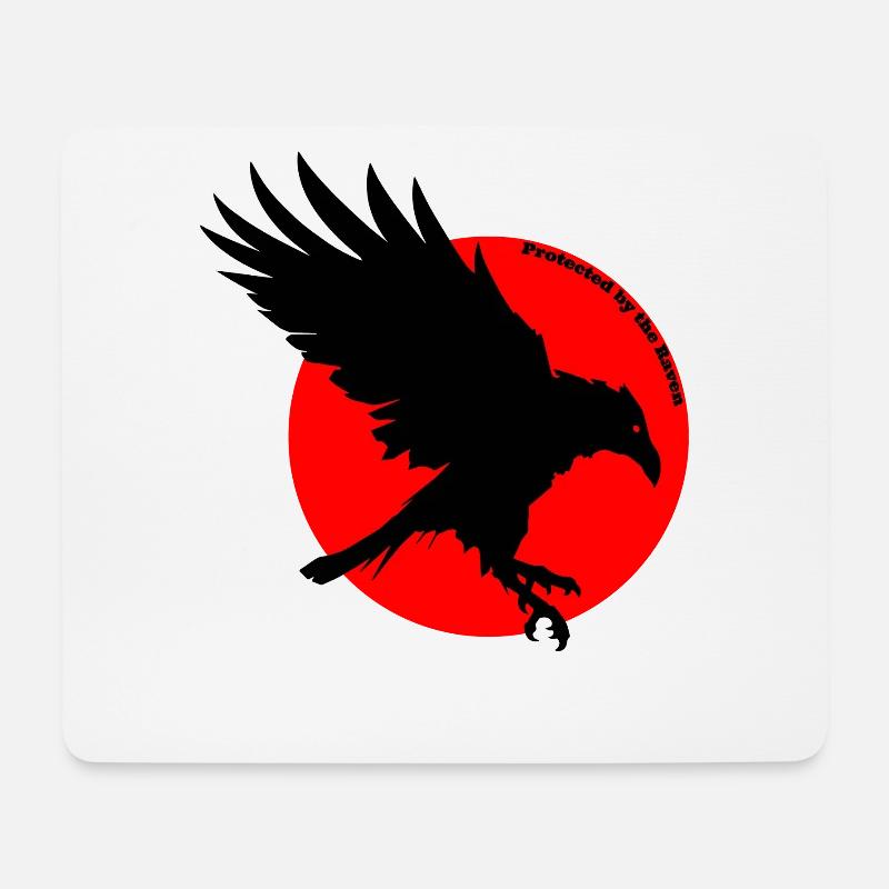 Magischer Rabe - Mousepad (Querformat) - Weiß