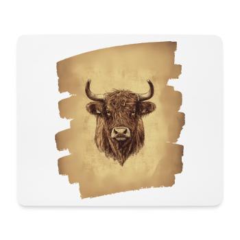 Scottish Highland cattle - Mouse Pad (horizontal) - white - Front