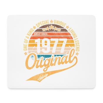 Retro Vintage geboren im Jahr 1977 Jahrgang 1977 - Mousepad (Querformat) - Weiß - Vorne