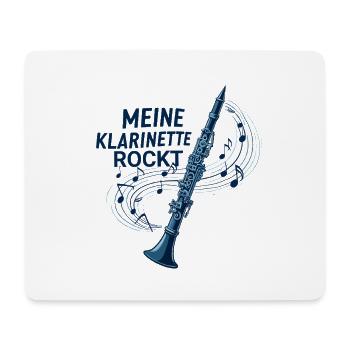 Meine Klarinette rockt – Klarinettistin - Mousepad (Querformat) - Weiß - Vorne