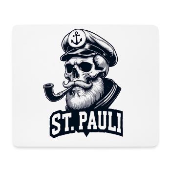 St.Pauli Kiez Hamburg Totenkopf Sankt Pauli - Mousepad (Querformat) - Weiß - Vorne