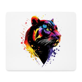 Panther Leopard Raubkatze Süße Großkatze Panter - Mousepad (Querformat) - Weiß - Vorne