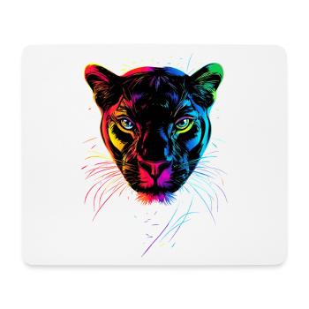 Panther Leopard Raubkatze Süße Großkatze Panter - Mousepad (Querformat) - Weiß - Vorne