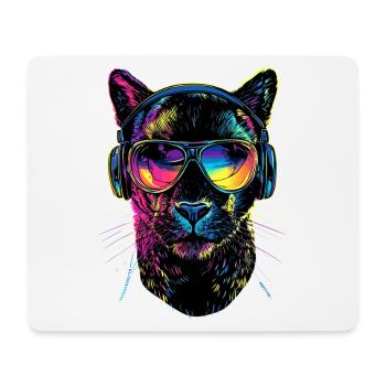 Panther Leopard Raubkatze Süße Großkatze Panter - Mousepad (Querformat) - Weiß - Vorne
