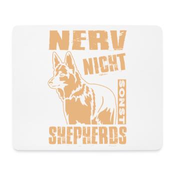 Schäferhund Geschenke Hund Herrchen Gassi - Mousepad (Querformat) - Weiß - Vorne