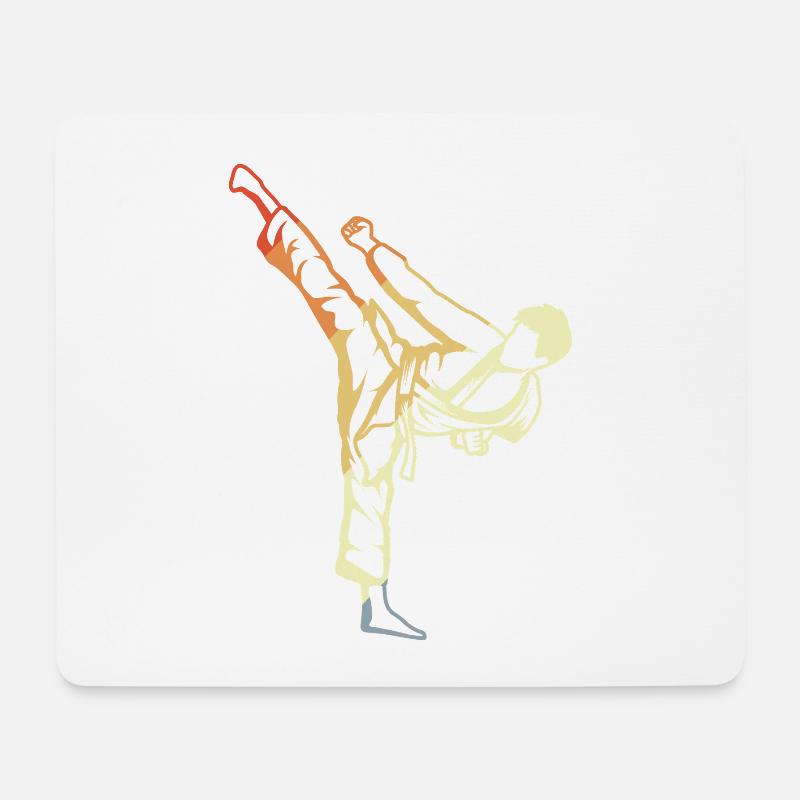 Karate Junge Vintage Look - Mousepad (Querformat) - Weiß