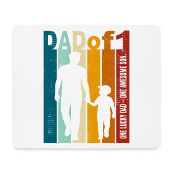 Papa & Sohn Geschenk – Vintage Design zum Vatertag - Mousepad (Querformat) - Weiß - Vorne