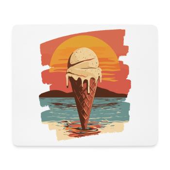 cream and cream scoop summer sunset - Mouse Pad (horizontal) - white - Front