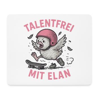 Talentfrei mit Elan - Mousepad (Querformat) - Weiß - Vorne