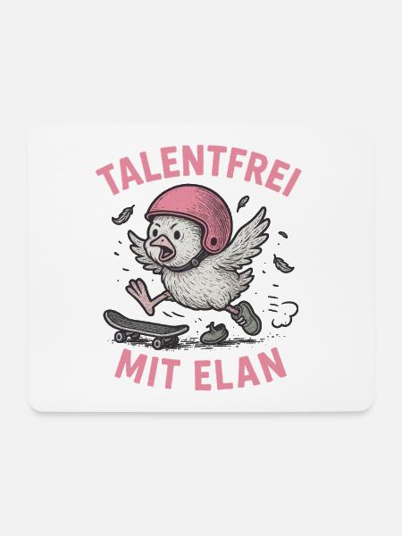 Talentfrei mit Elan - Mousepad (Querformat) - Weiß