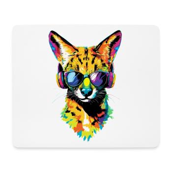 Serval Raubkatze Afrika Savannah Leopard Katzen - Mousepad (Querformat) - Weiß - Vorne