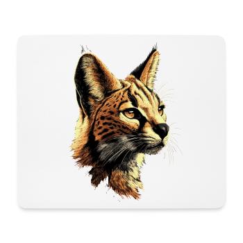 Serval Big Cat Africa Savannah Leopard Cats - Mouse Pad (horizontal) - white - Front