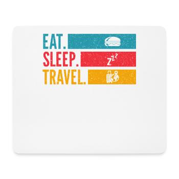 Eat Sleep Travel Repeat Reise Design - Mousepad (Querformat) - Weiß - Vorne