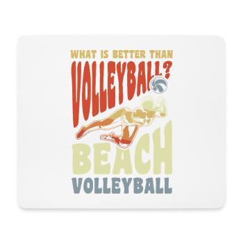 Le beach-volley mieux que le volley-ball - Tapis de souris (format paysage) - blanc - Devant