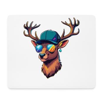 Hunting Hunter Game Shooting Hunting Deer Antlers Deer - Mouse Pad (horizontal) - white - Front
