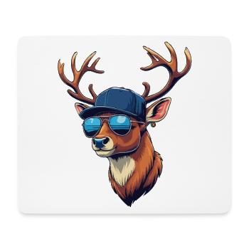 Hunting Hunter Game Shooting Hunting Deer Antlers Deer - Mouse Pad (horizontal) - white - Front