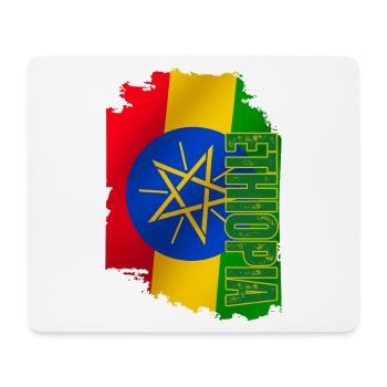 Ethiopia Flag Vertical, I Love Ethiopia - Mouse Pad (horizontal) - white - Front