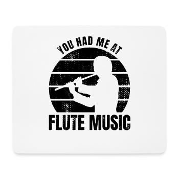 Funny Flute Player Saying - Mouse Pad (horizontal) - white - Front