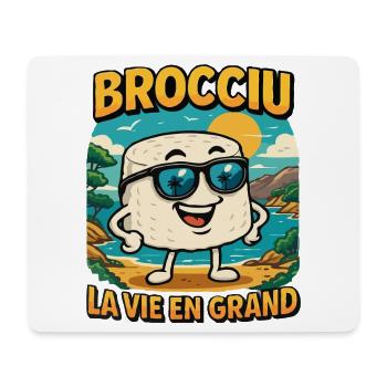 Brocciu La vie en grand - Tapis de souris (format paysage) - blanc - Devant