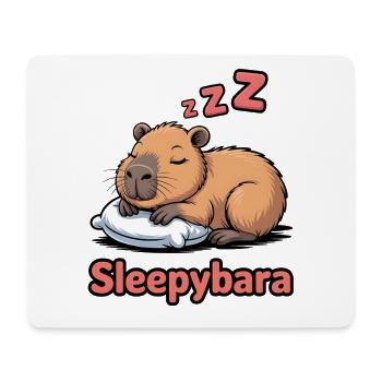 Sleepybara Dream Cuddle - Mouse Pad (horizontal) - white - Front
