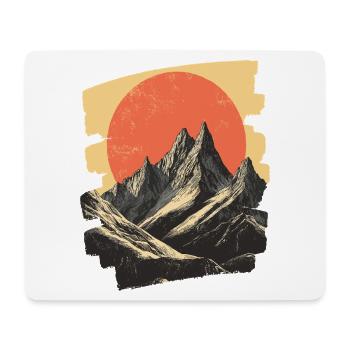Berge Klettern Kletterer Wandern - Mousepad (Querformat) - Weiß - Vorne