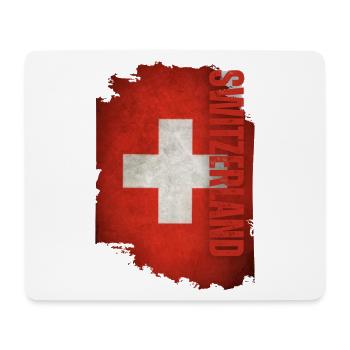 Vertical Switzerland flag, I love Switzerland - Mouse Pad (horizontal) - white - Front