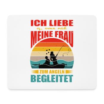 Angler Geschenke Angeln Angelzubehör Angel Outfits - Mousepad (Querformat) - Weiß - Vorne