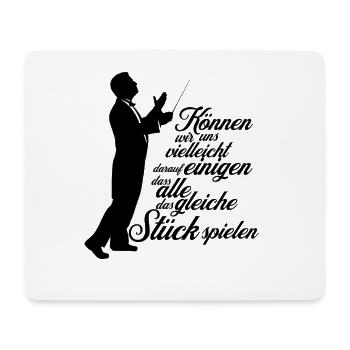 Dirigent Chorleiter - Aufs gleiche Stück einigen - Mousepad (Querformat) - Weiß - Vorne