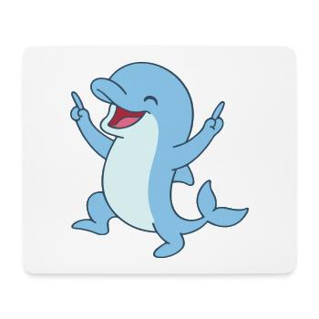 Happy baby dolphin - Dolphin Splash Joy - Mouse Pad (horizontal) - white - Front