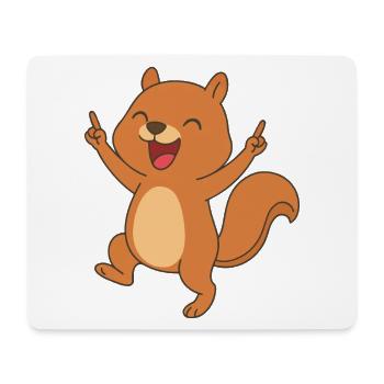Happy baby squirrel - Nutty Joy - Mouse Pad (horizontal) - white - Front