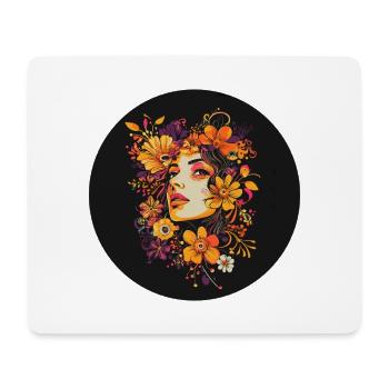 Frauenkopf Blumen Weltfrauentag Kreativ Abstrakte - Mousepad (Querformat) - Weiß - Vorne