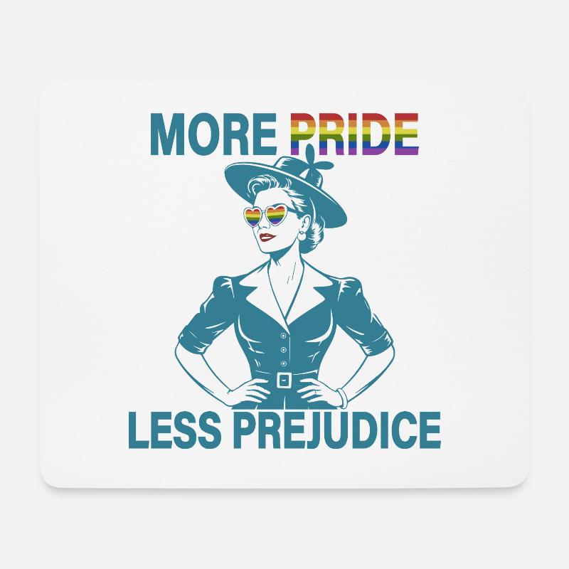 Mehr Pride Weniger Vorurteile Pride Month LGBTQ - Mousepad (Querformat) - Weiß