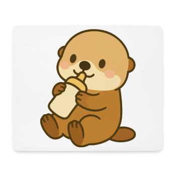 Milchzeit Seeotter - Mousepad (Querformat) - Weiß - Vorne