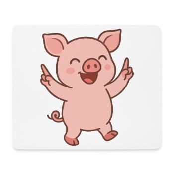 Happy Piglet - Mouse Pad (horizontal) - white - Front