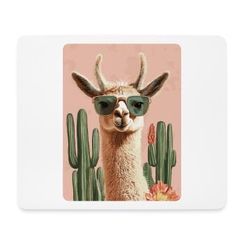 Funny Llama Alpaca Llama Animal Gift - Mouse Pad (horizontal) - white - Front