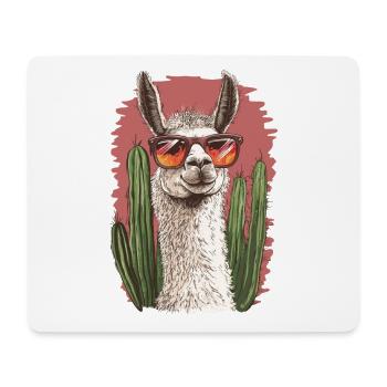 Funny Llama Alpaca Llama Animal Gift - Mouse Pad (horizontal) - white - Front