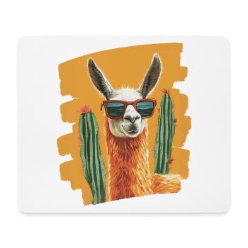 Funny Llama Alpaca Llama Animal Gift - Mouse Pad (horizontal) - white - Front