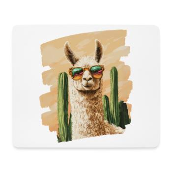 Funny Llama Alpaca Llama Animal Gift - Mouse Pad (horizontal) - white - Front