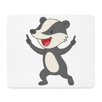 Party-Dachs - Mousepad (Querformat) - Weiß - Vorne