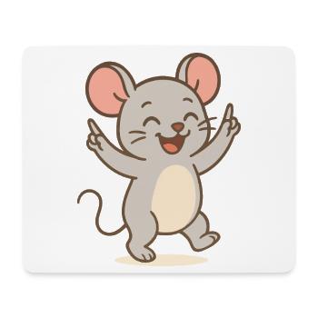 Glücks-Maus - Mousepad (Querformat) - Weiß - Vorne
