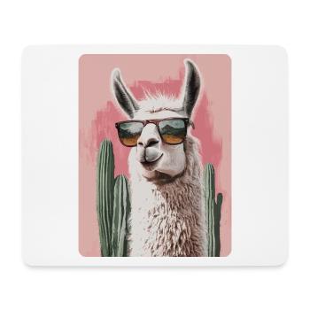 Funny Llama Alpaca Llama Animal Gift - Mouse Pad (horizontal) - white - Front